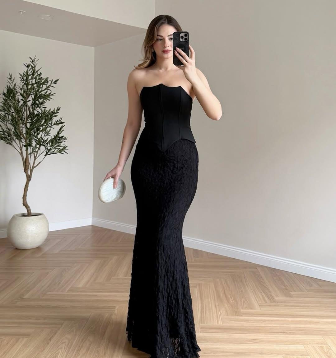 CORSET STYLE LONG DRESS 1604
