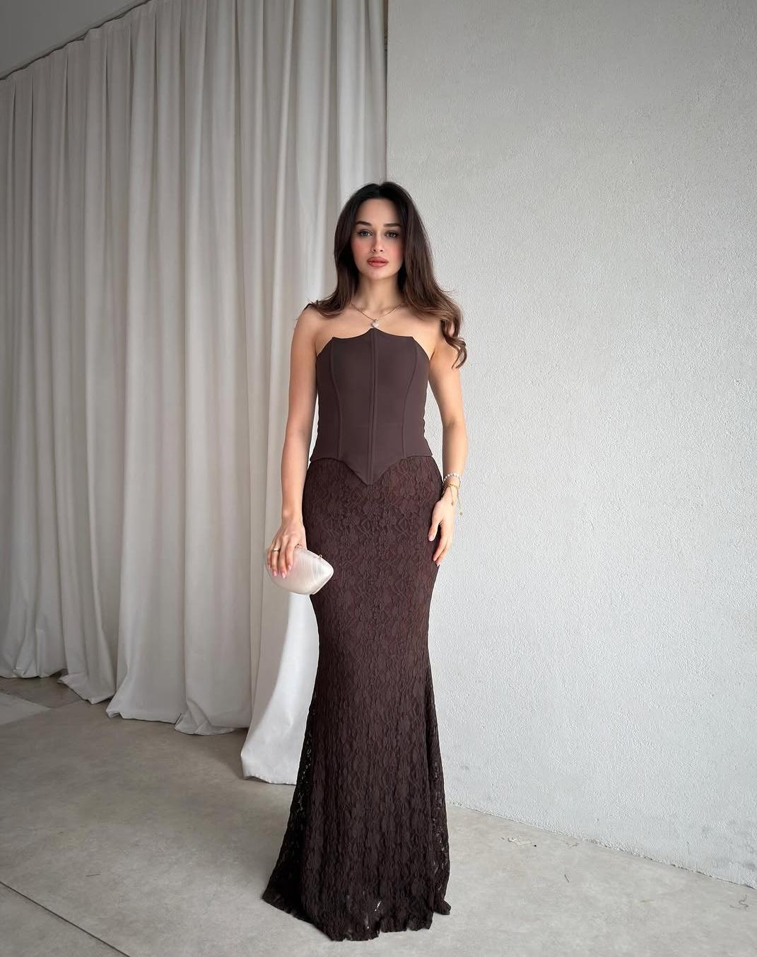 CORSET STYLE LONG DRESS 1604