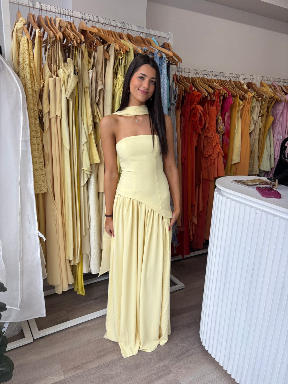 MAXI DRESS WITH SCARF 1704