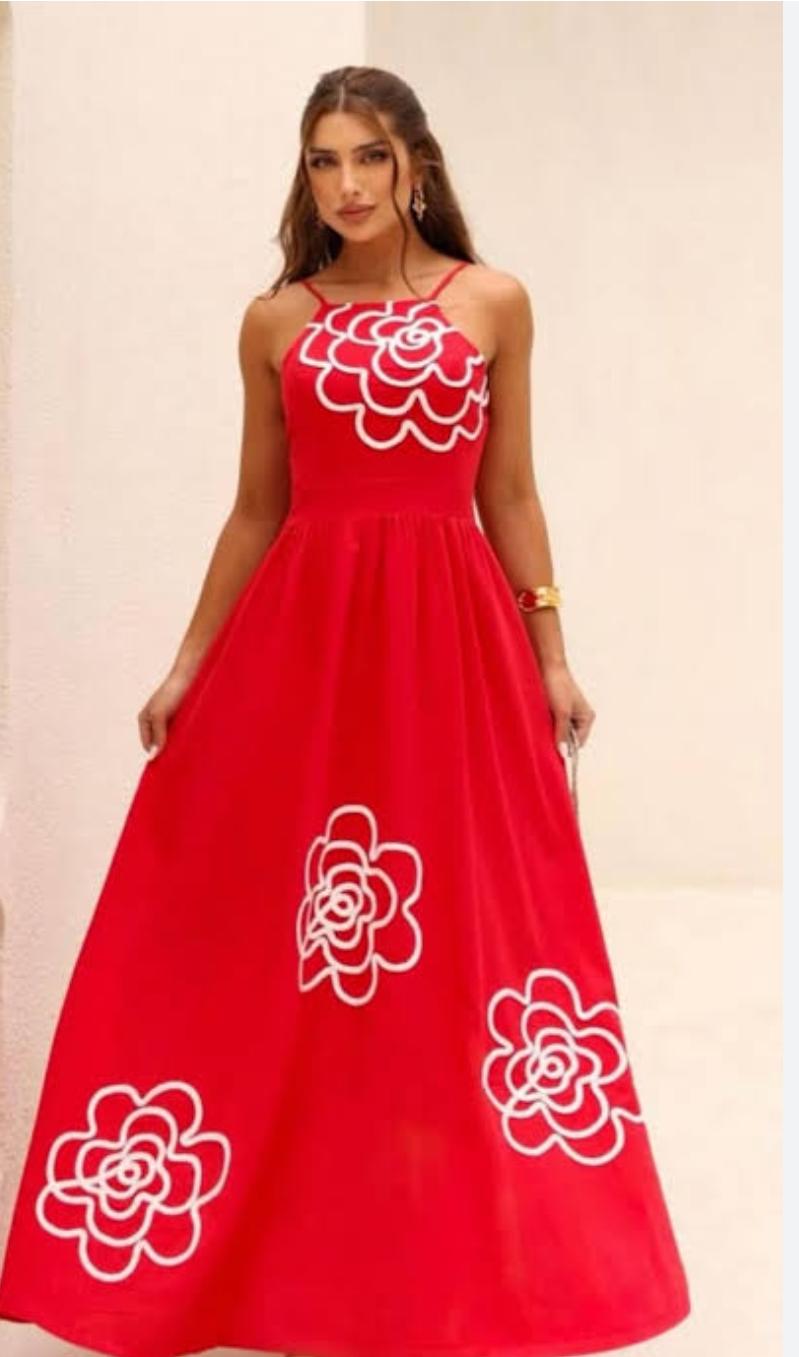 FLORAL EMBROIDERED MAXI DRESS 2004