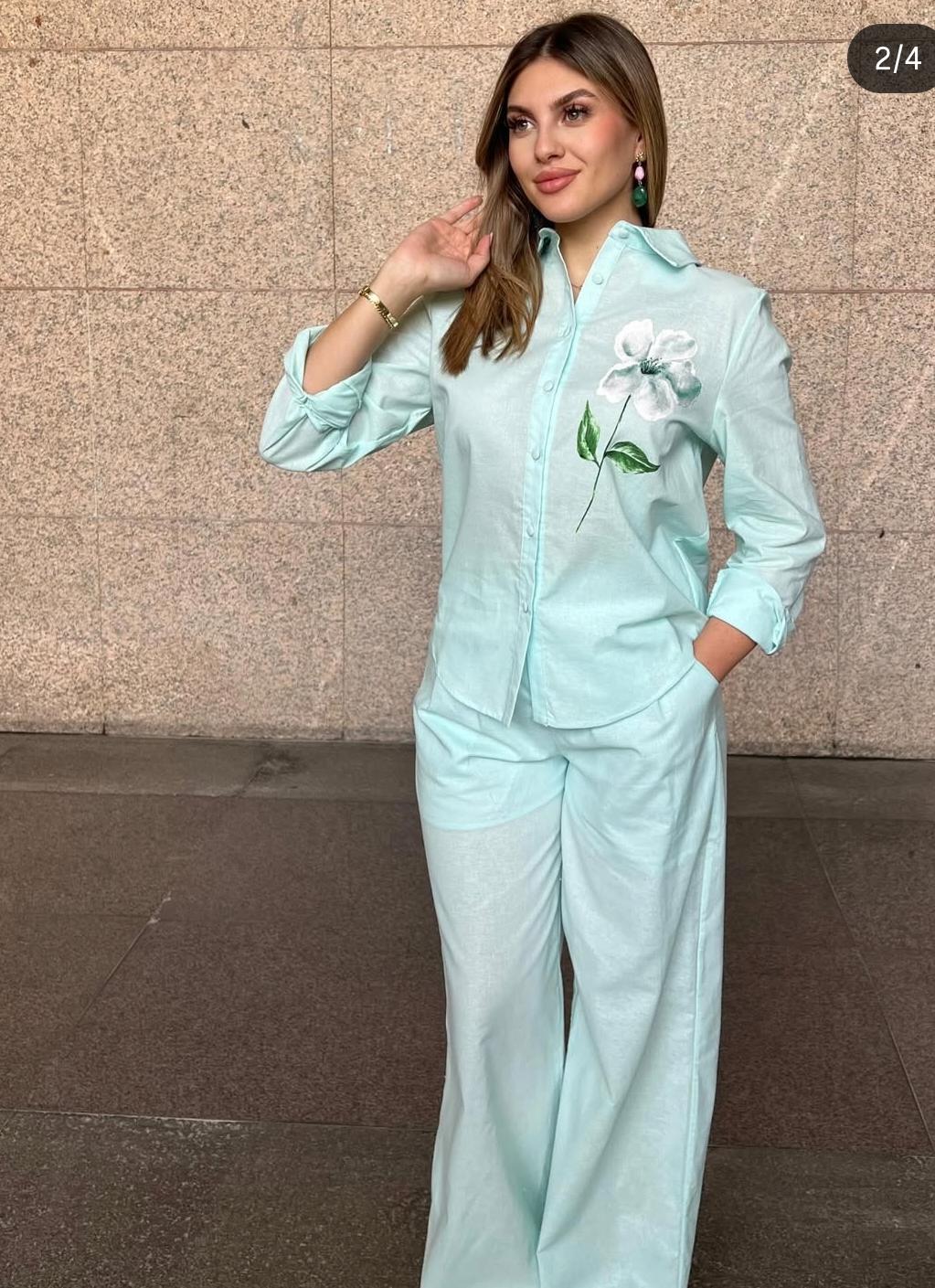 HANDPAINTED LINEN CO-ORD SET 2404