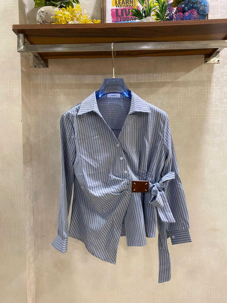 DRAPE STRIPED SHIRT 1505
