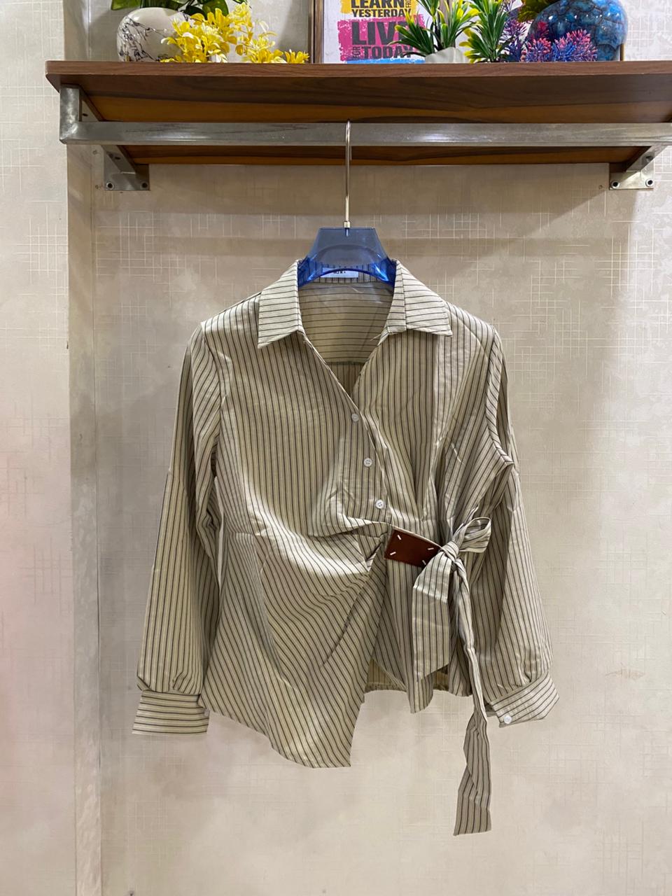 DRAPE STRIPED SHIRT 1505