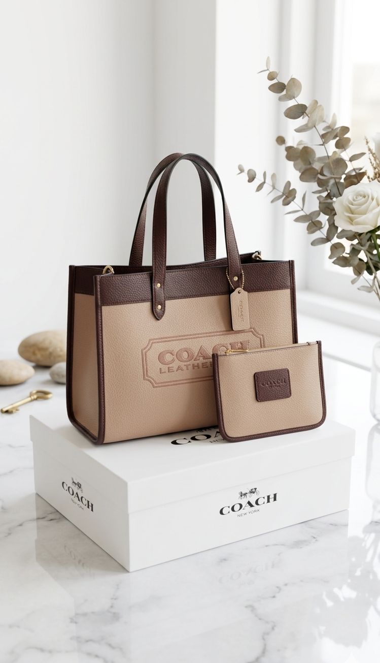 Coach Field 30cms High Quality Leather Bag