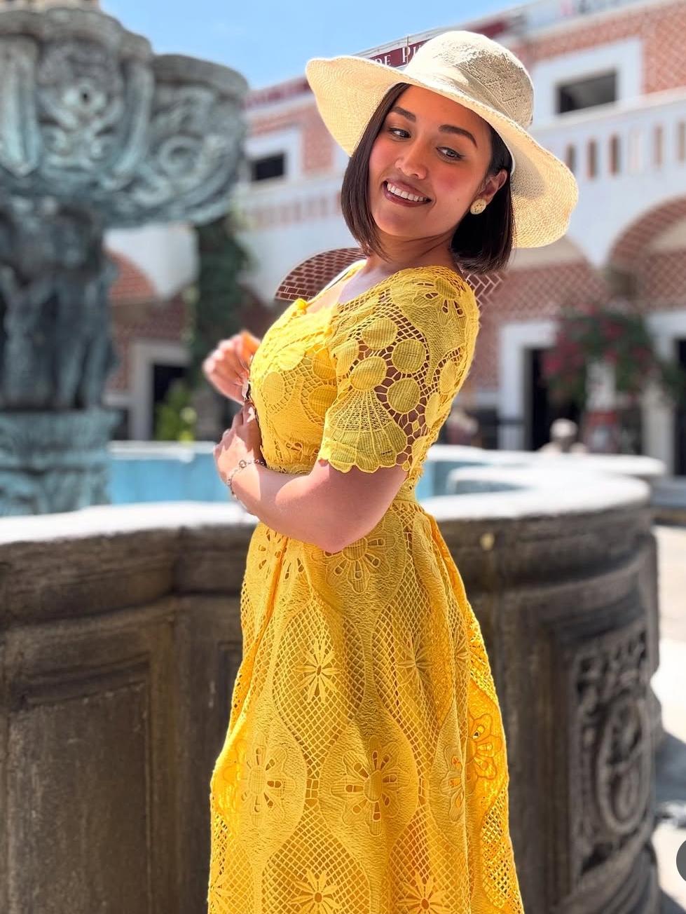 Cutwork crochet dress