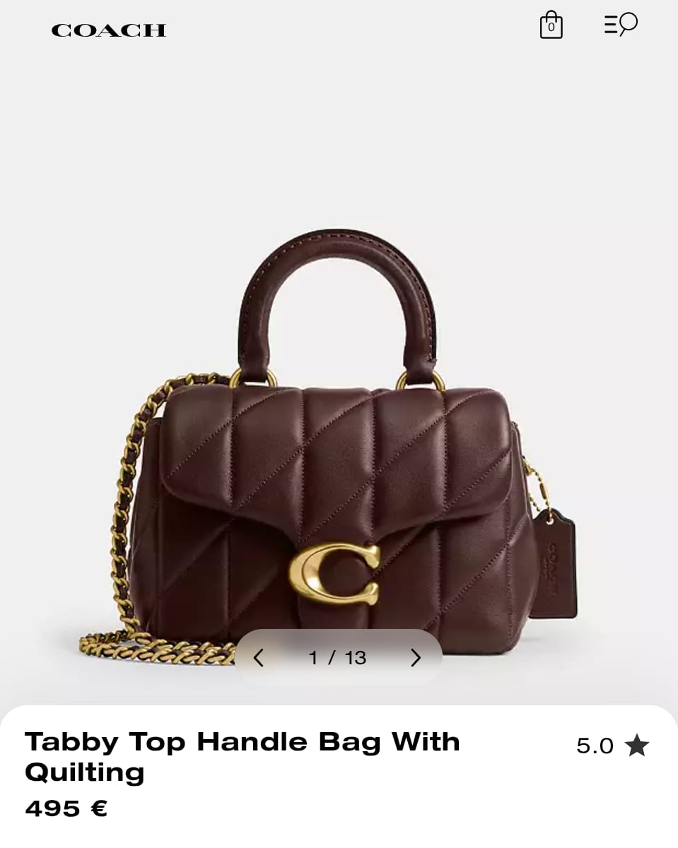 C0H TABBY TOP HANDLE BAG