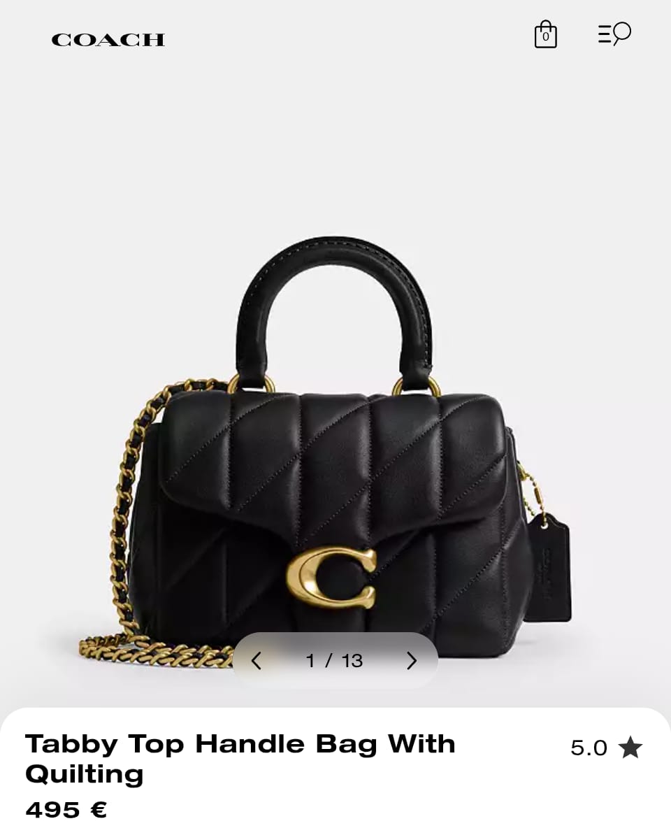 C0H TABBY TOP HANDLE BAG