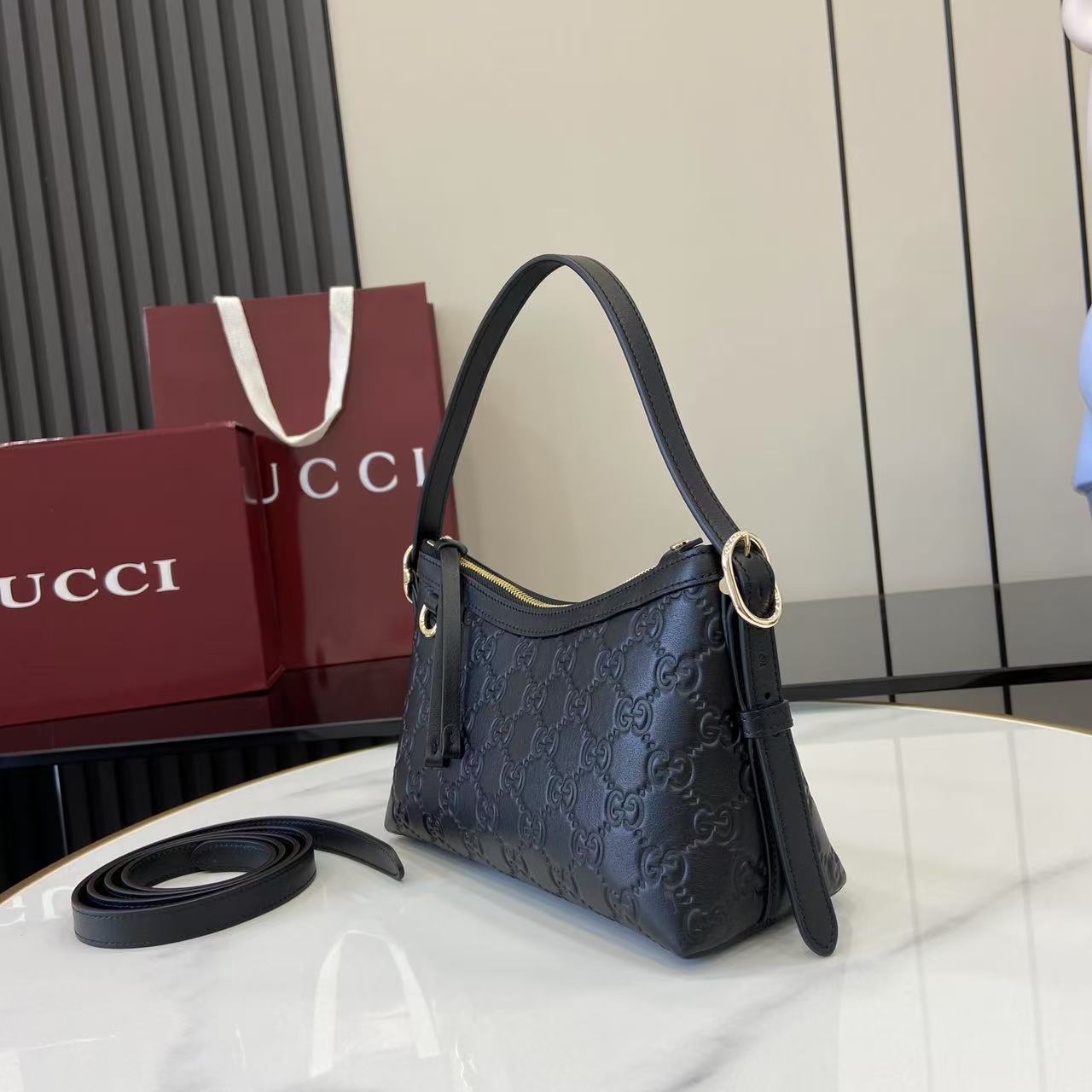 GG Emblem Small Shoulder Bag