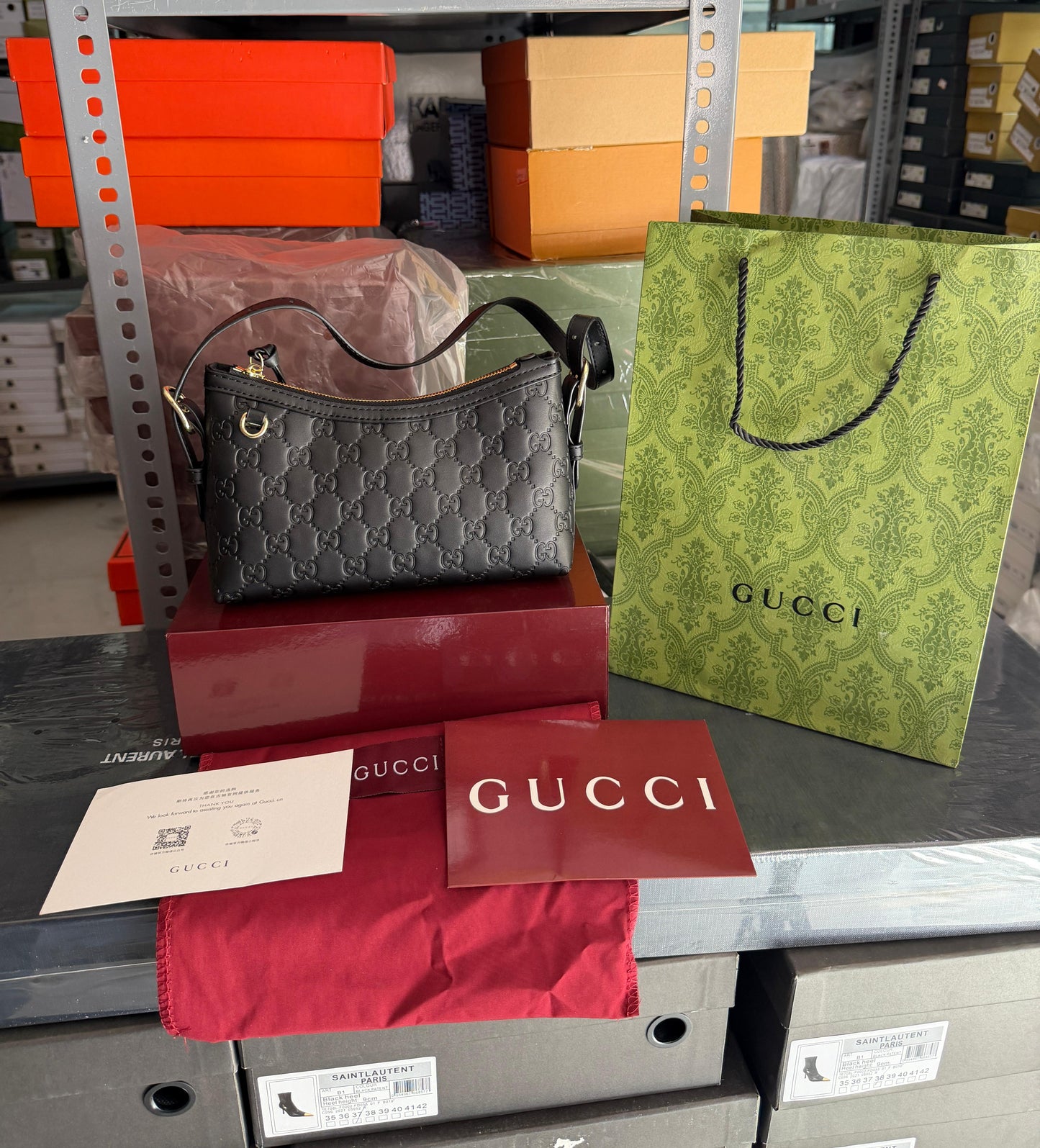 GG Emblem Small Shoulder Bag