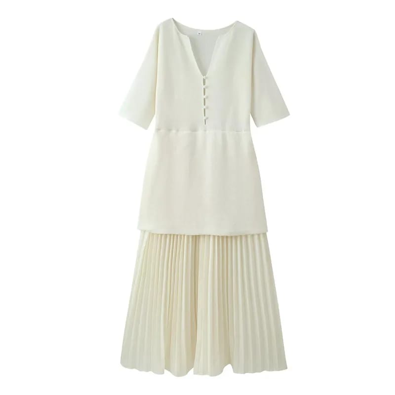 COMBINED KNIT DRESS 1106
