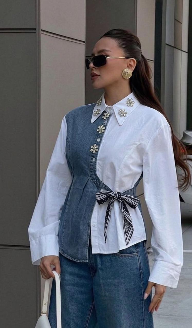 DENIM KNOT SHIRT 1606