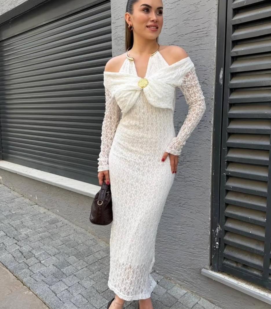 Zenia Long Sleeve Midi Dress