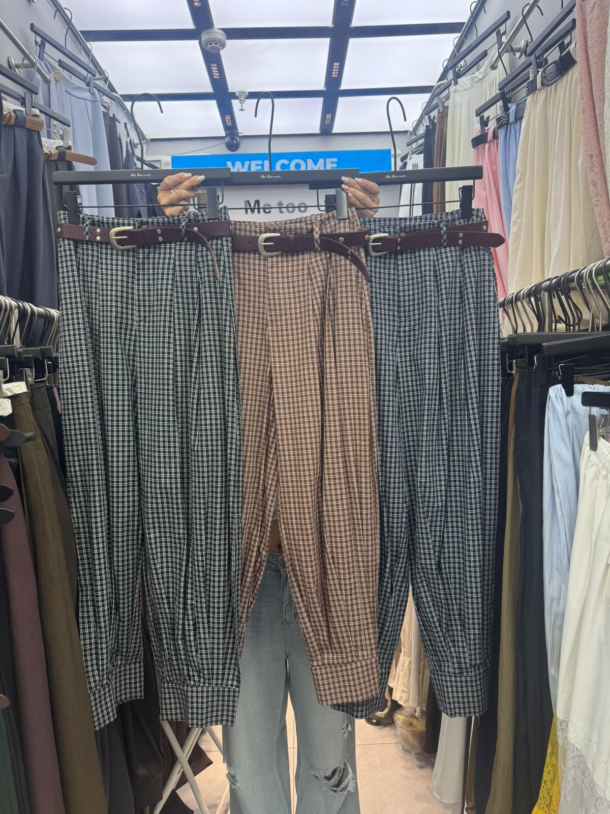 Zara high-waist balloon trousers