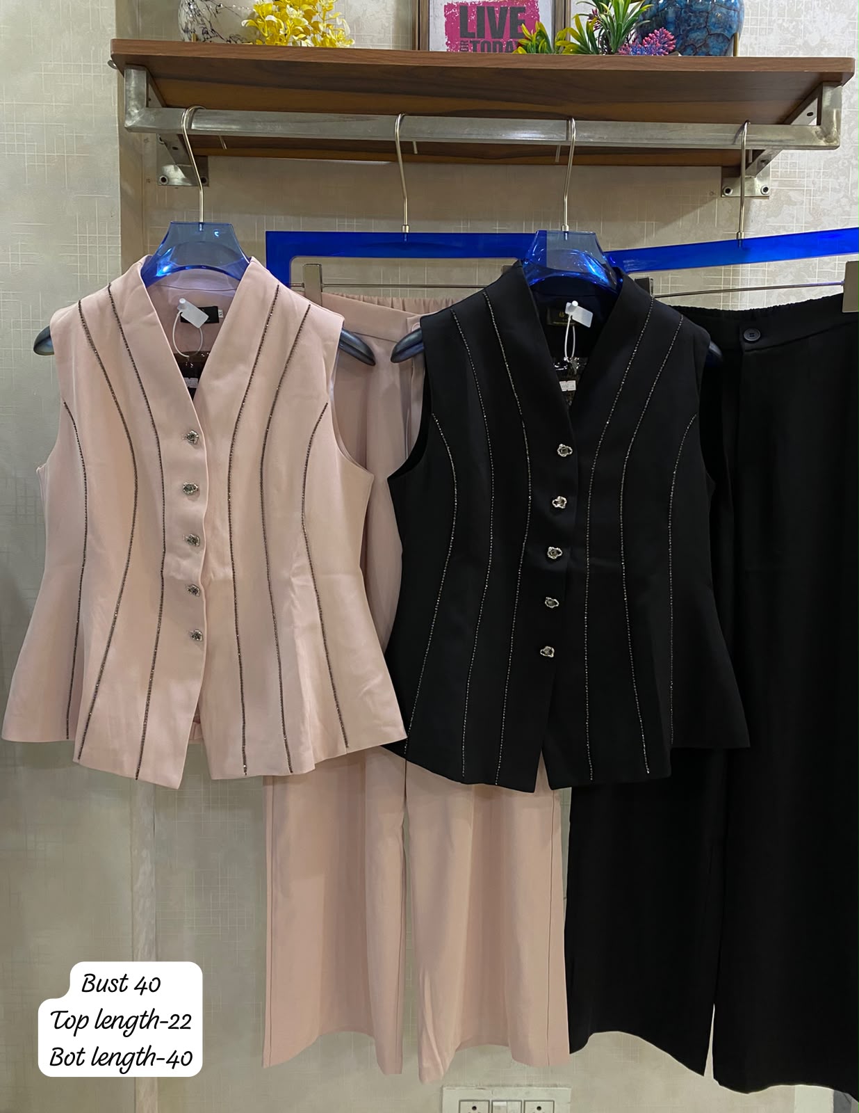 SLEEVELESS WAISTCOAT SET 2506