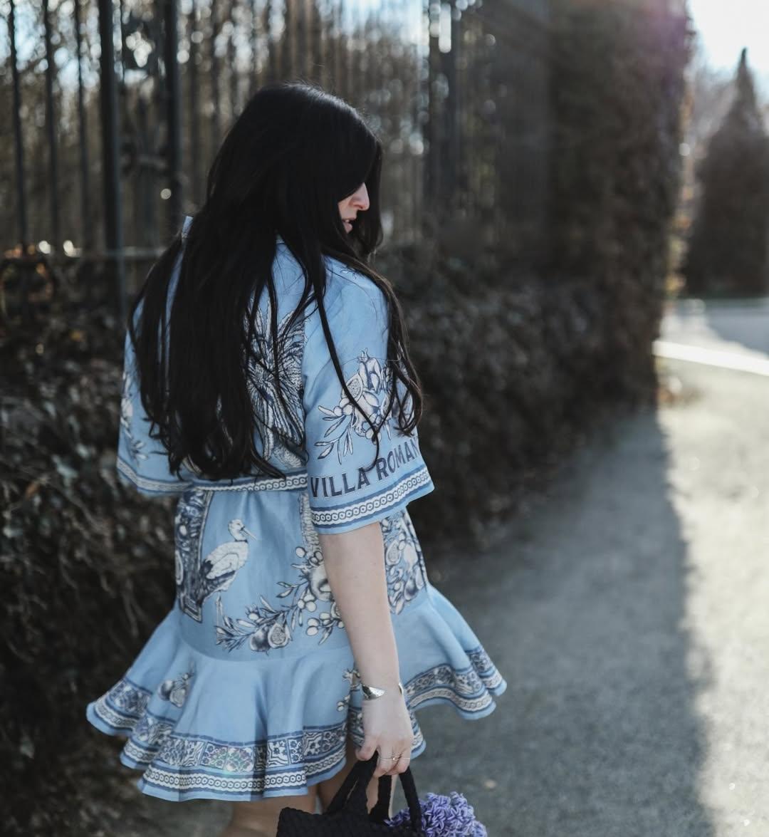 BEAUTIFUL RUFFLED PRINTED DRESS