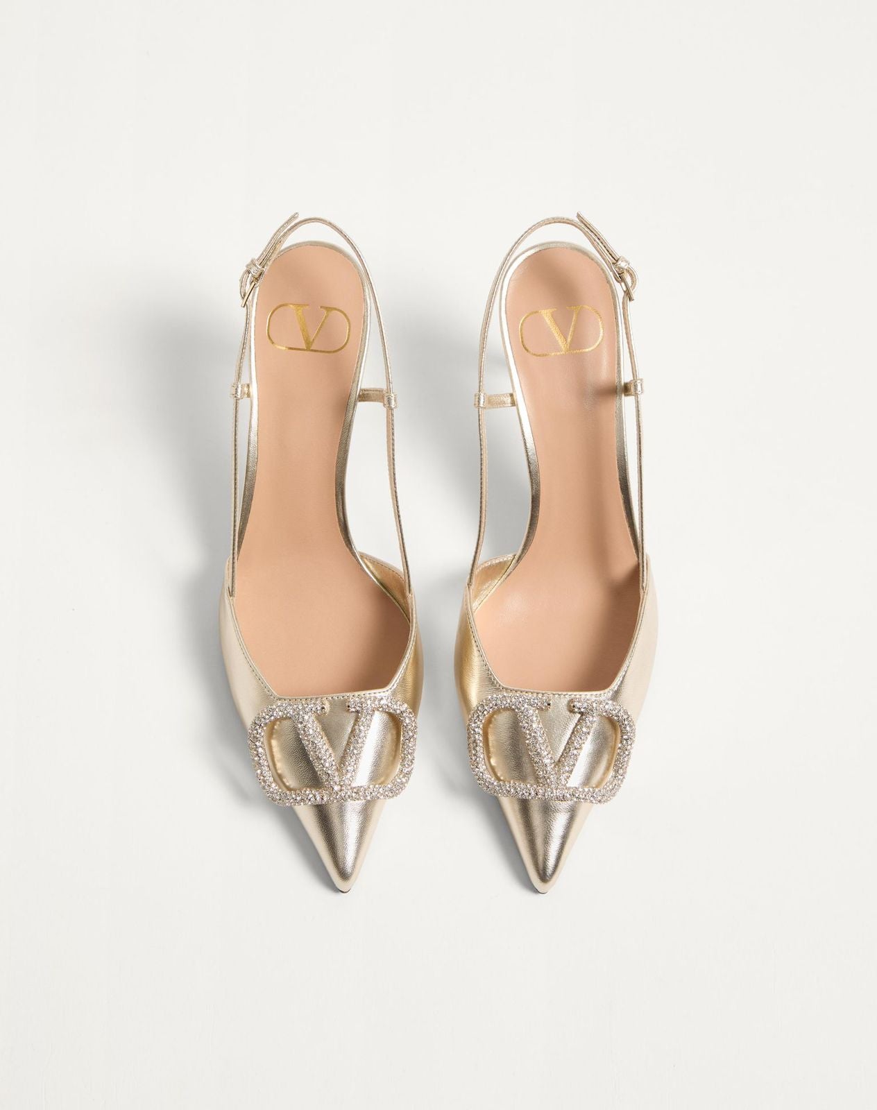 VLogo Glow Laminated Nappa Slingback