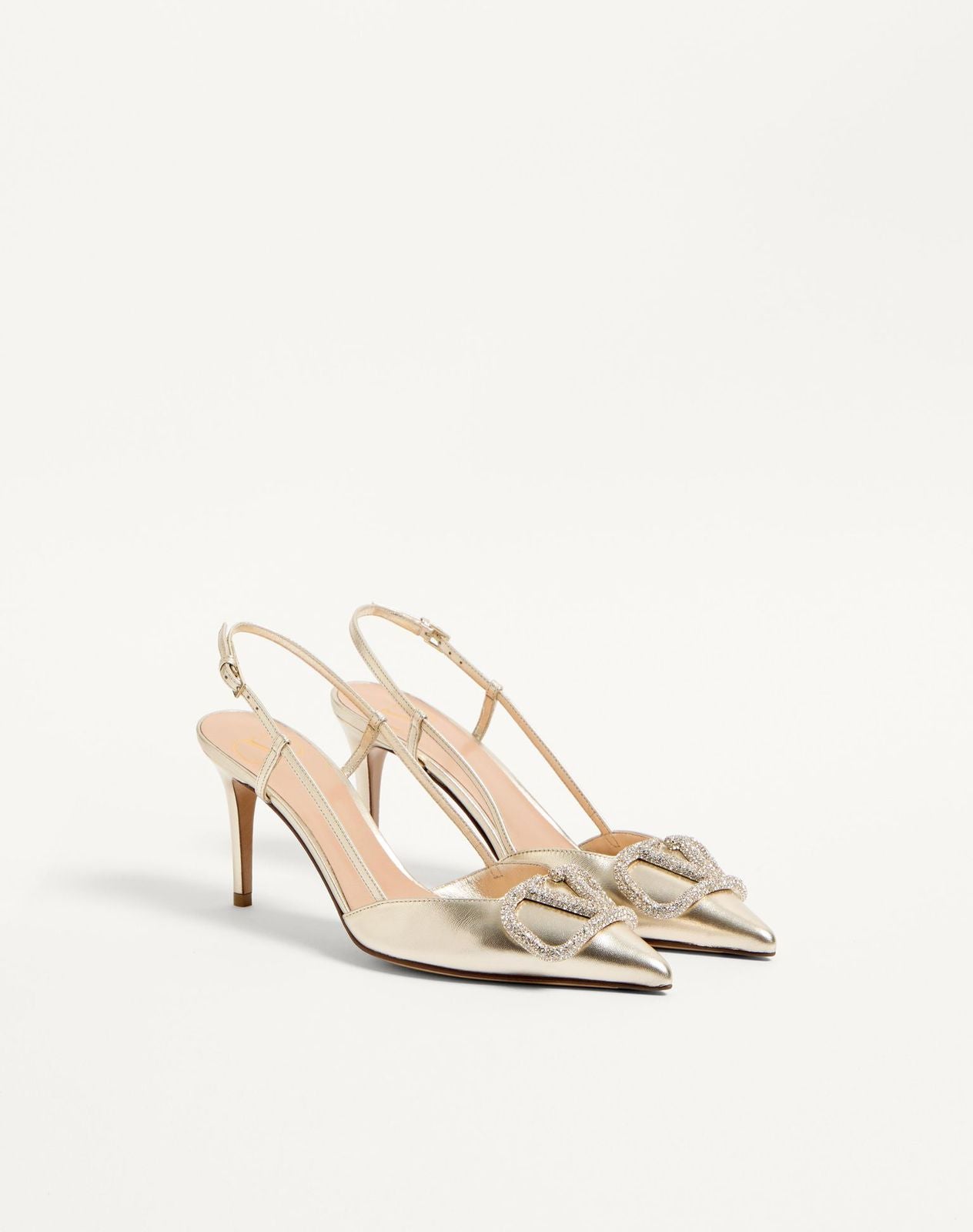 VLogo Glow Laminated Nappa Slingback