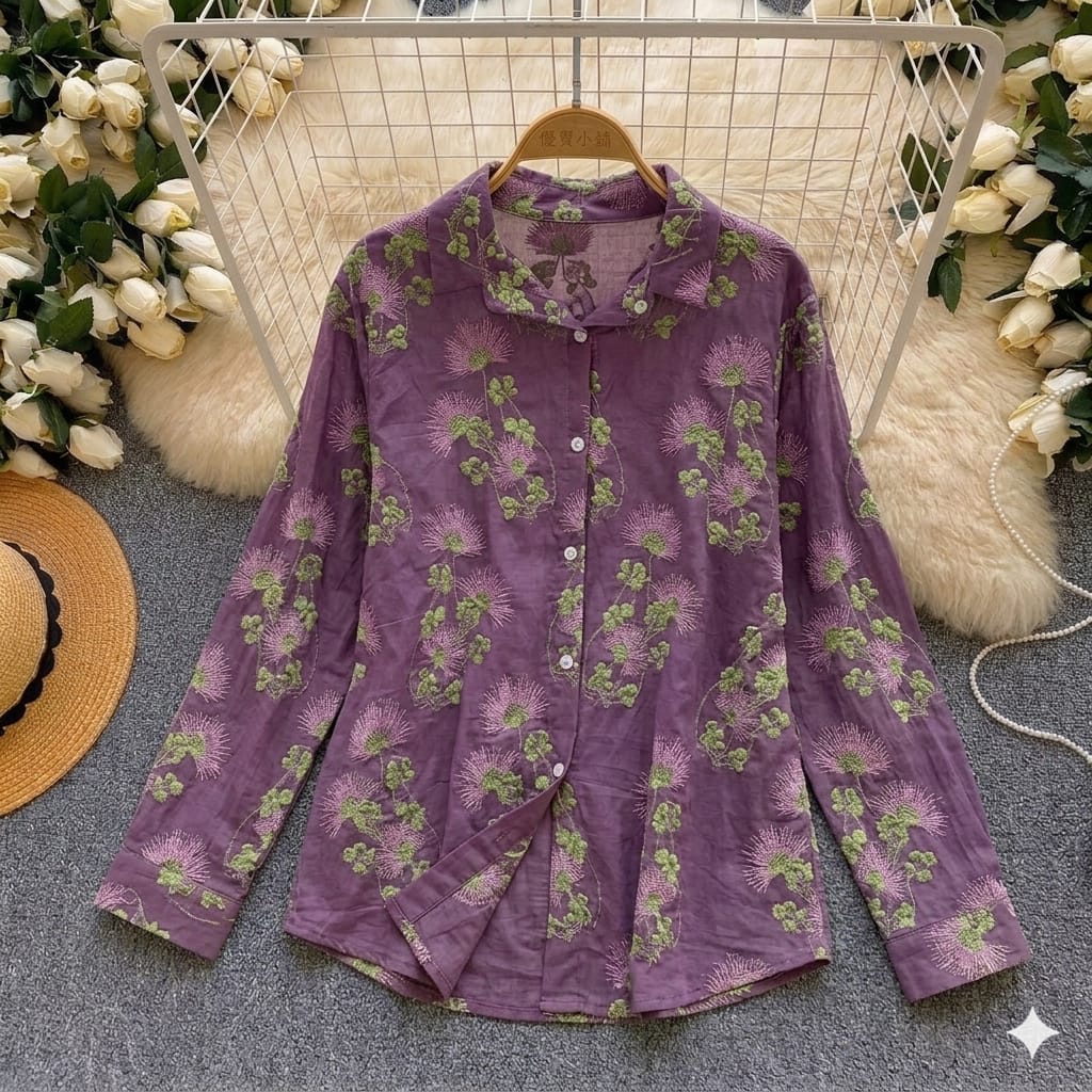 LUXURY EMBROIDERY SHIRT 2506