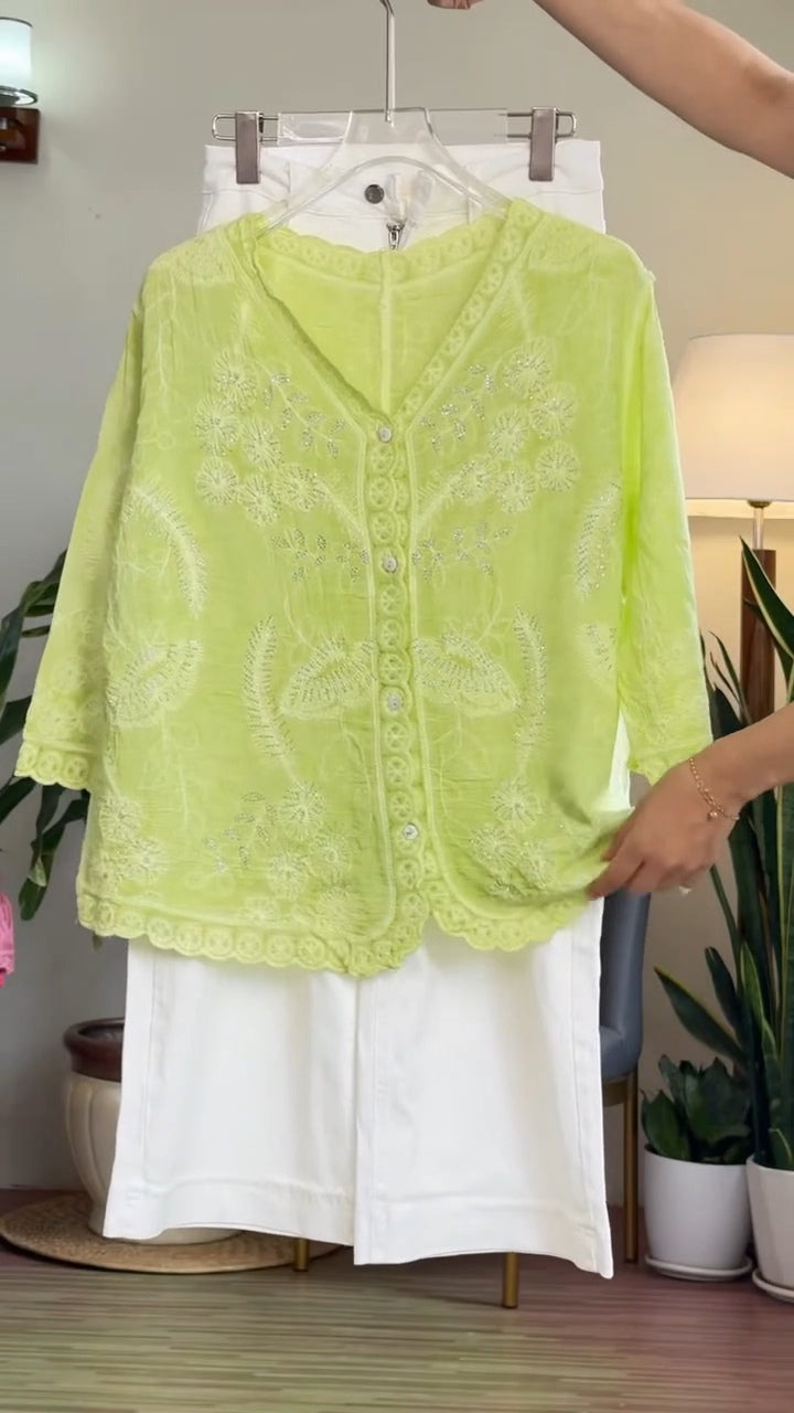 GRACY LUXURY EMBROIDERY SHIRT 2506