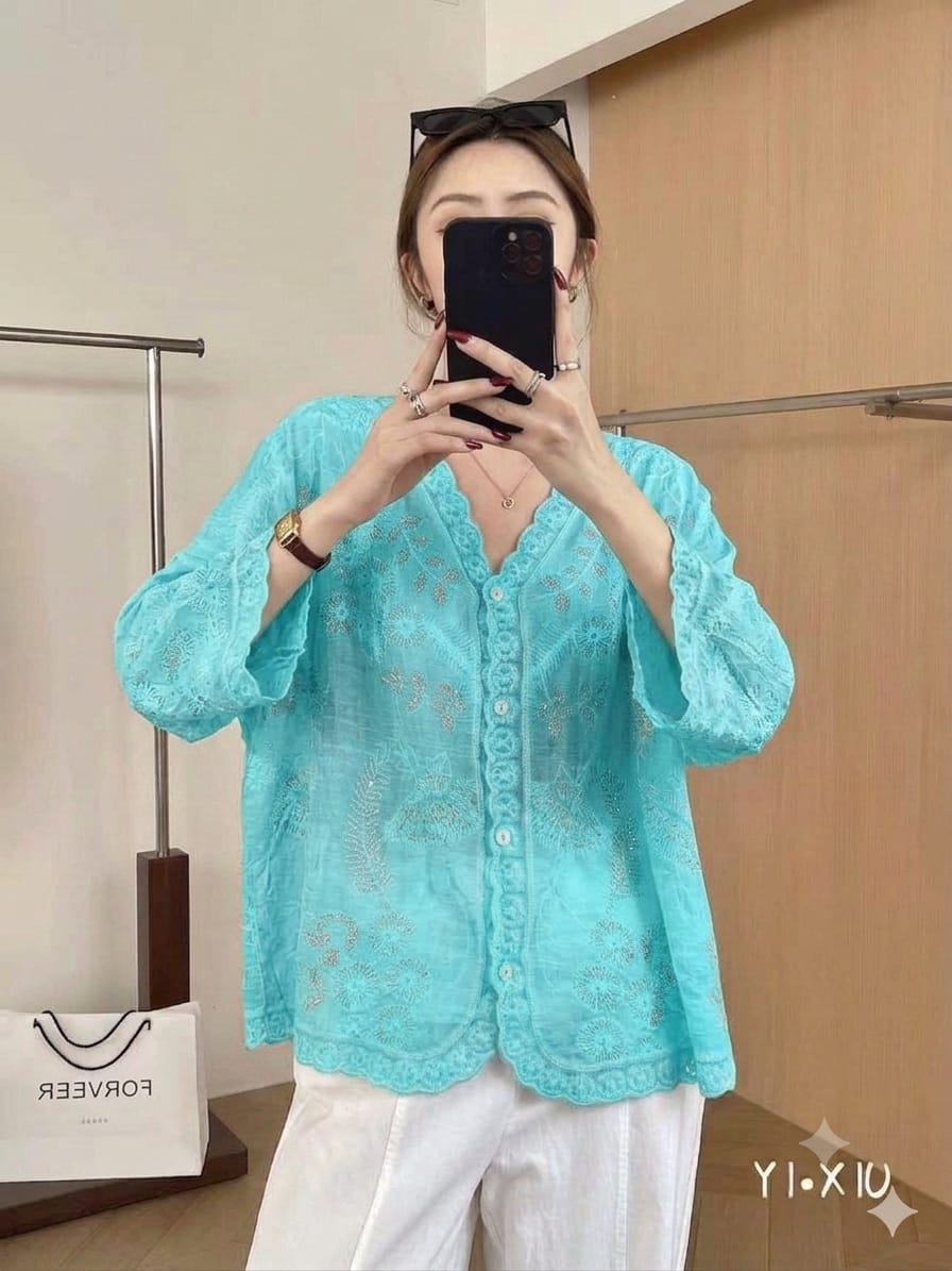 GRACY LUXURY EMBROIDERY SHIRT 2506