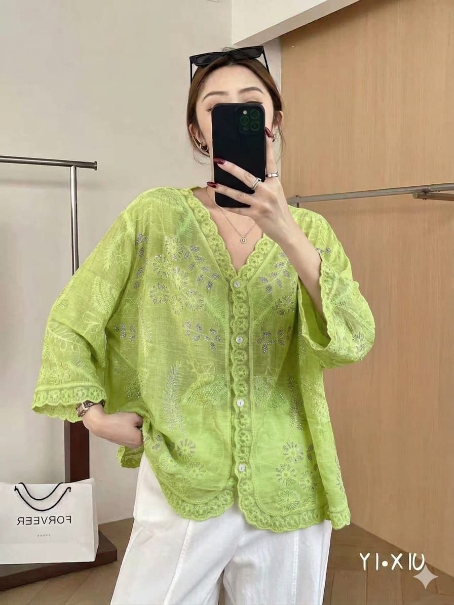 GRACY LUXURY EMBROIDERY SHIRT 2506