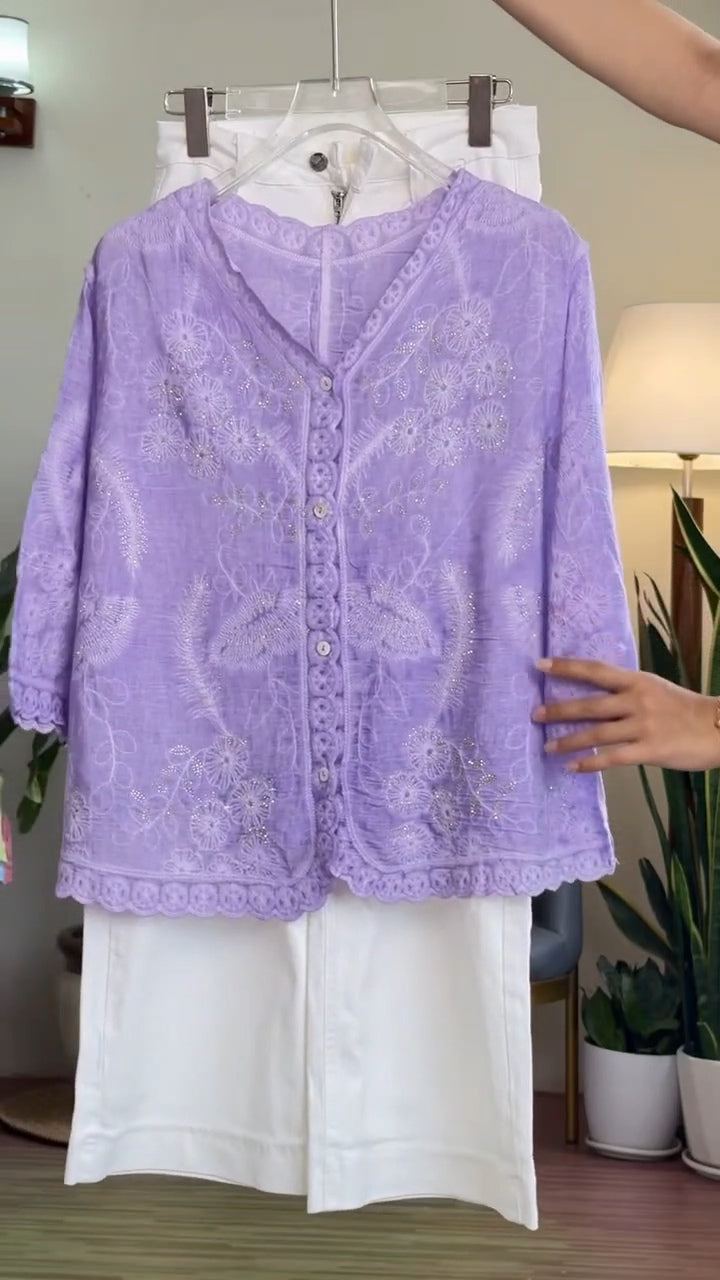 GRACY LUXURY EMBROIDERY SHIRT 2506