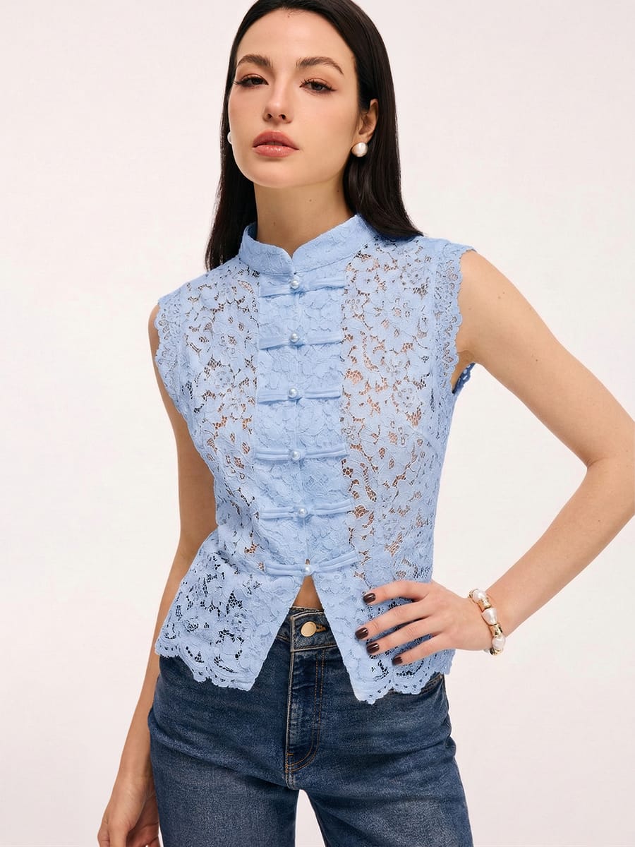 NEW LACE DETAILED TOP 2506