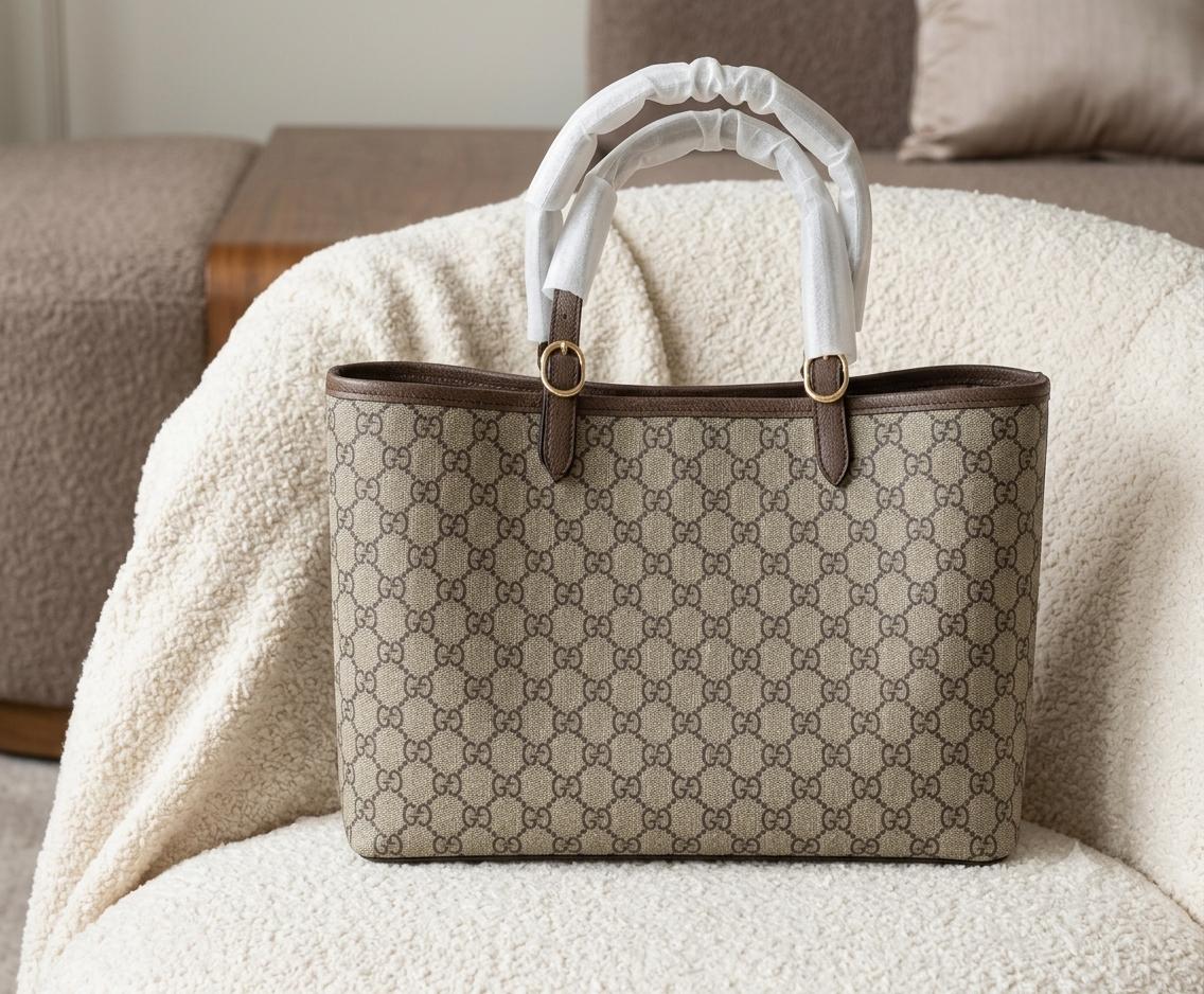 Gucci GG Emblem Large Tote Bag