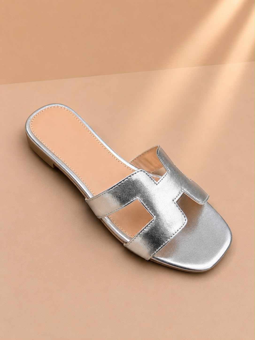 Hermes Women's Designer-Inspired H-Strap Flats