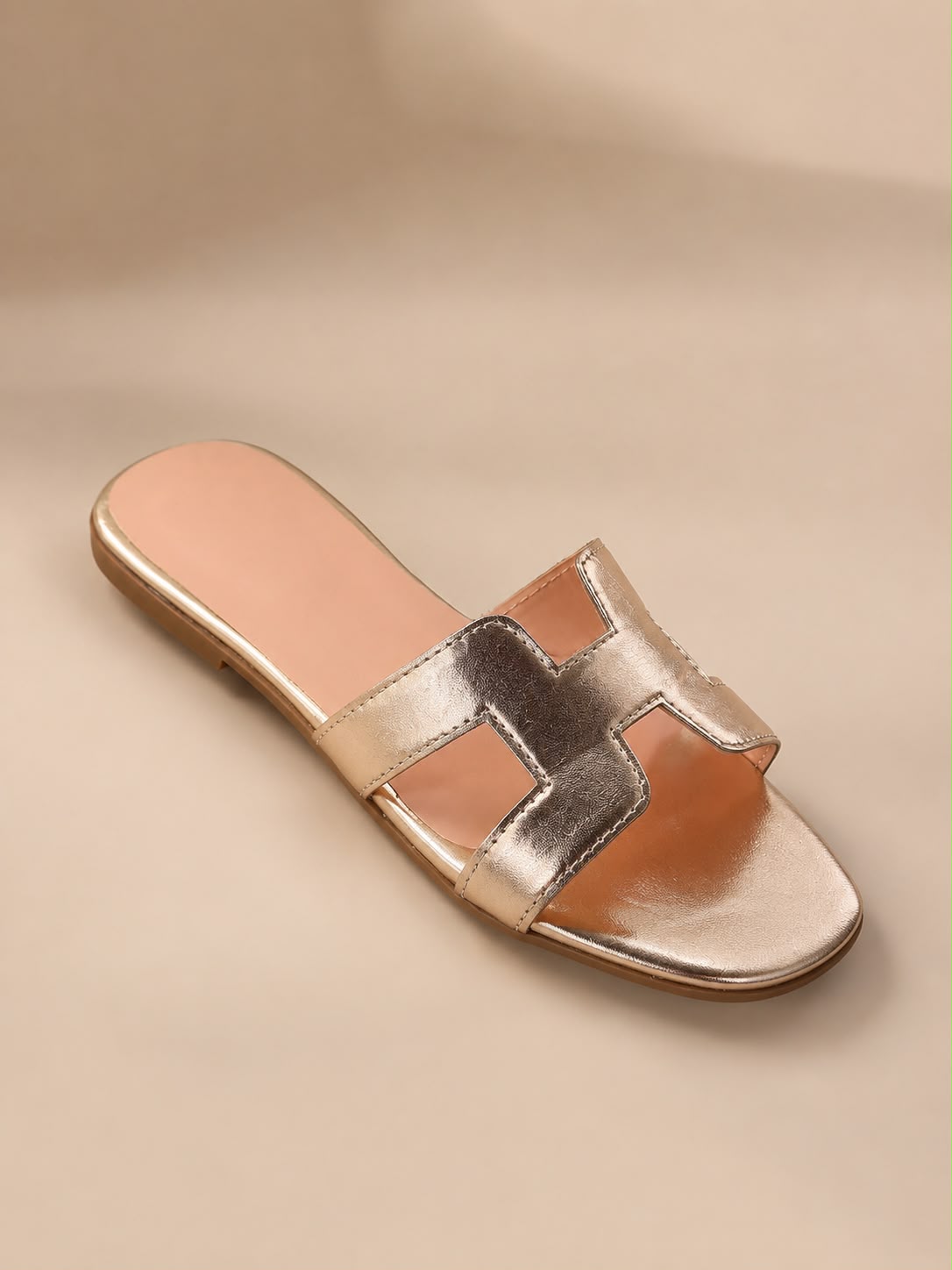 Hermes Women's Designer-Inspired H-Strap Flats