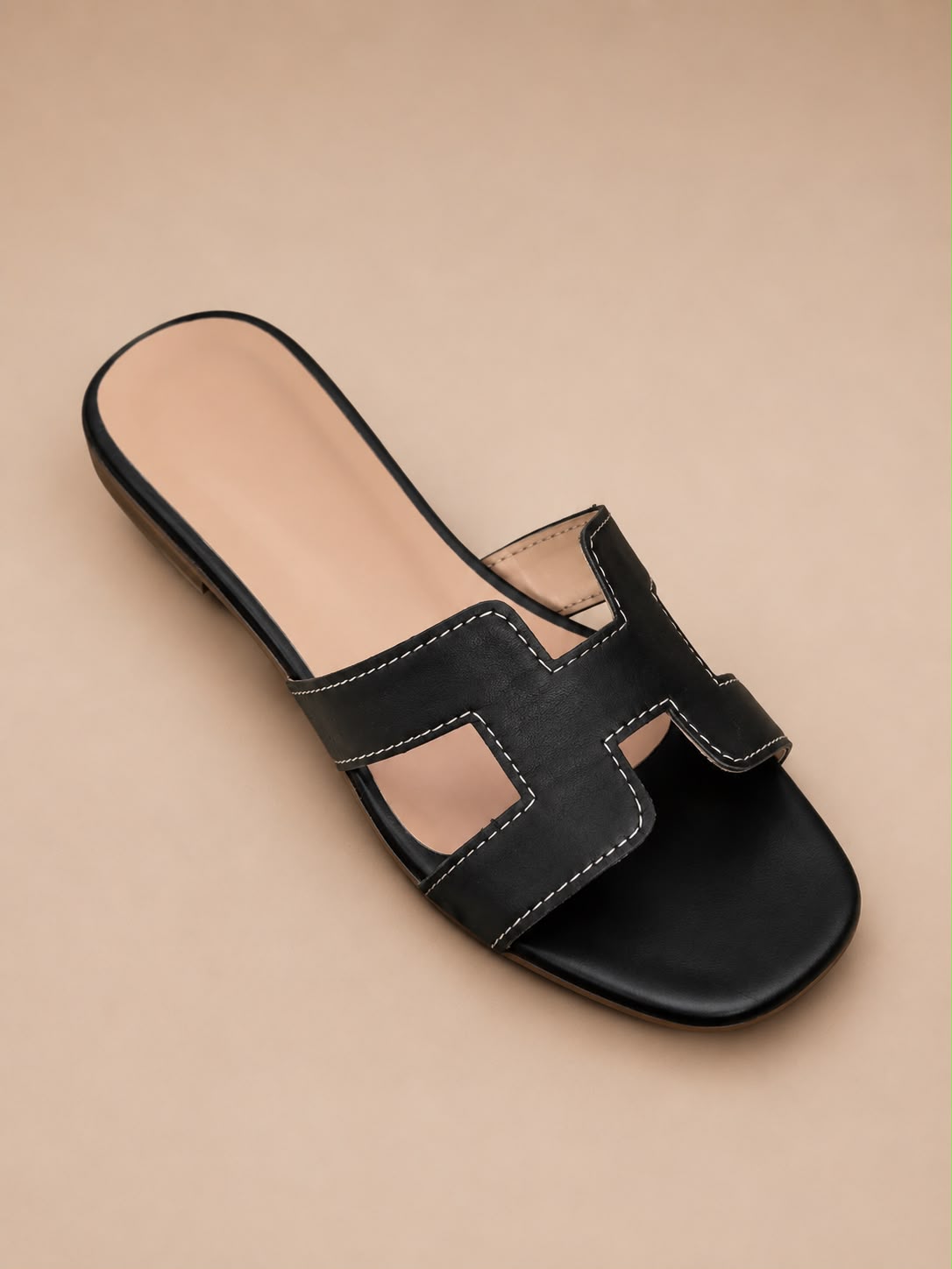 Hermes Women's Designer-Inspired H-Strap Flats
