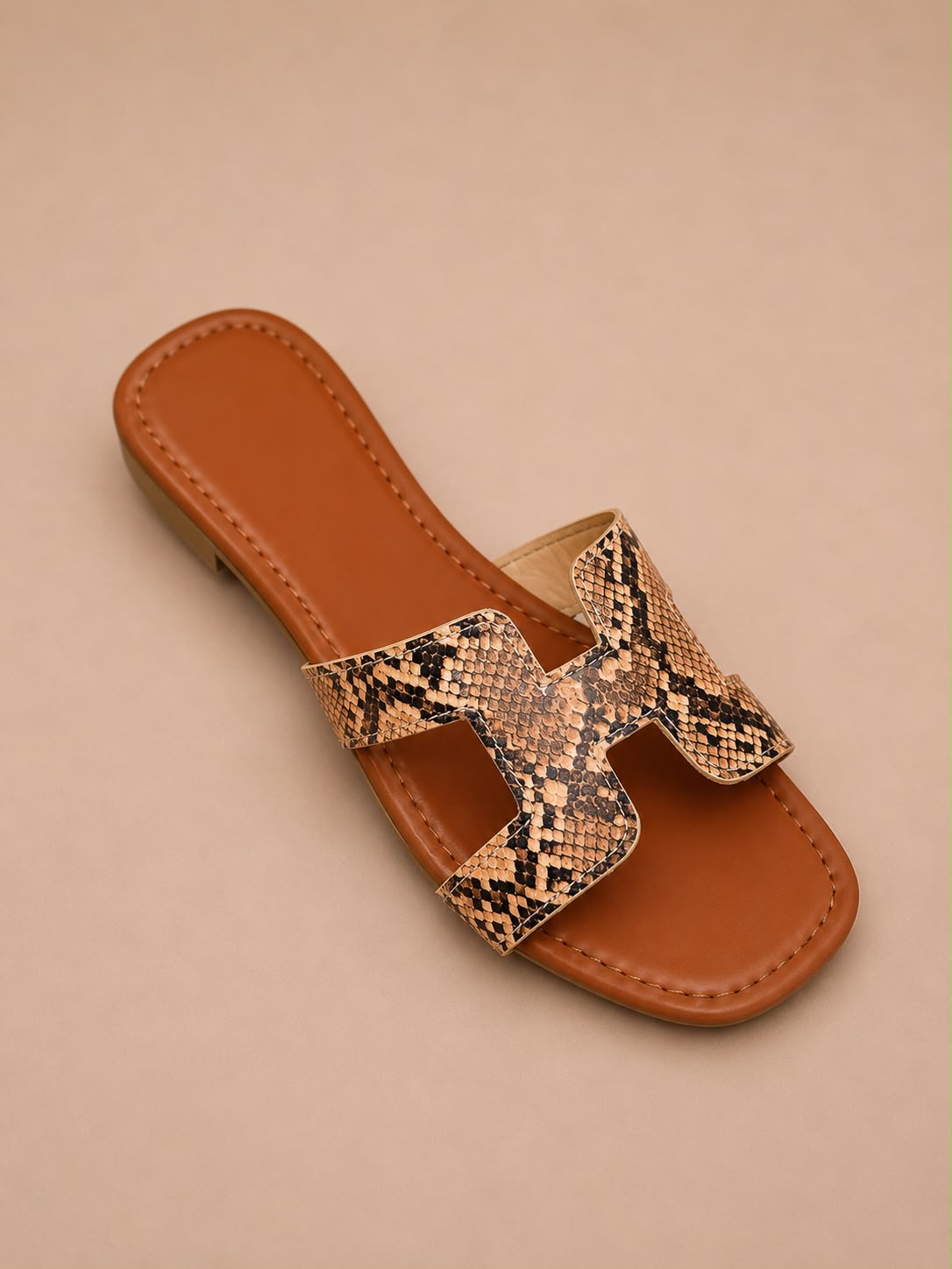 Hermes Women's Designer-Inspired H-Strap Flats