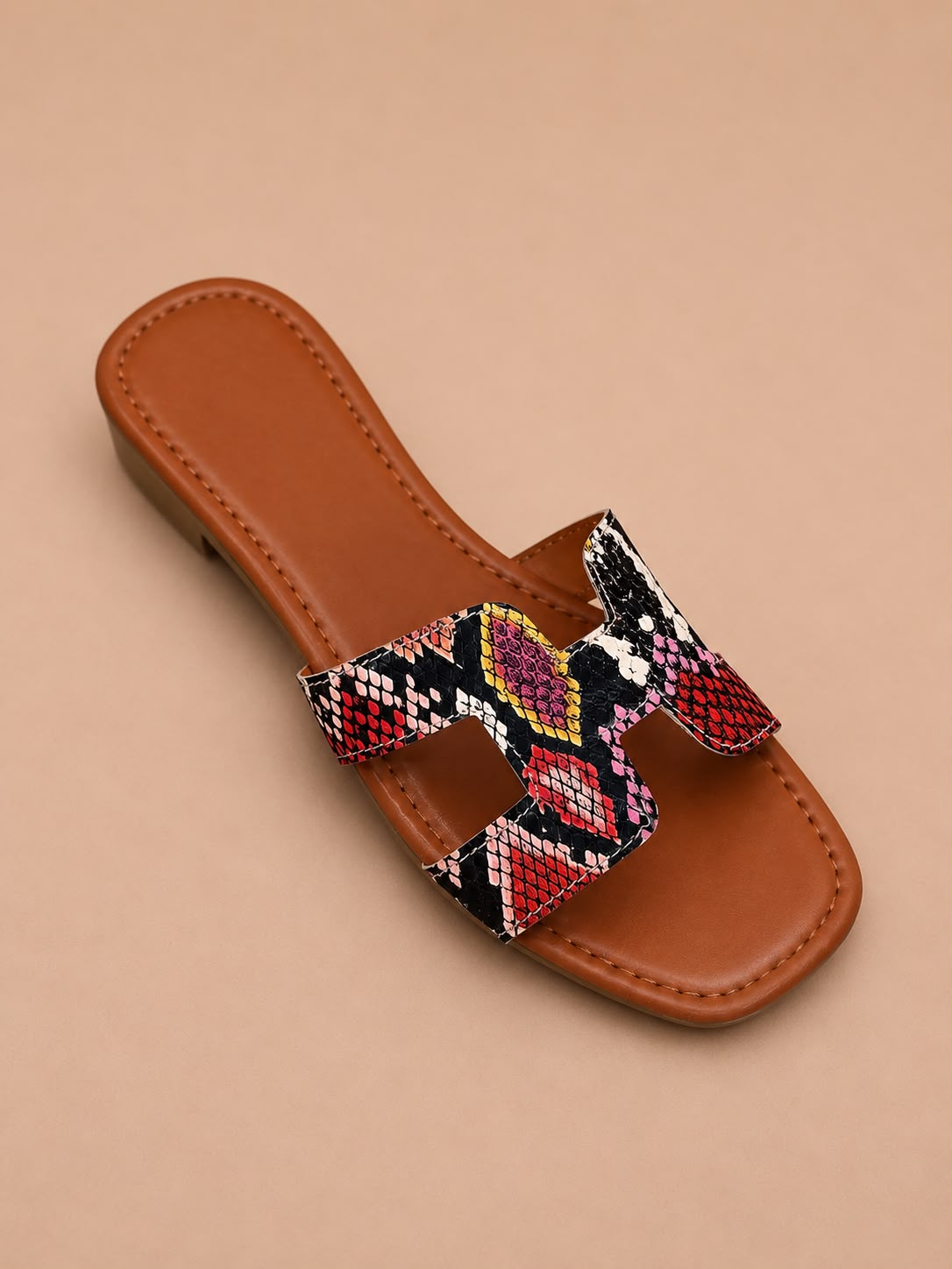 Hermes Women's Designer-Inspired H-Strap Flats
