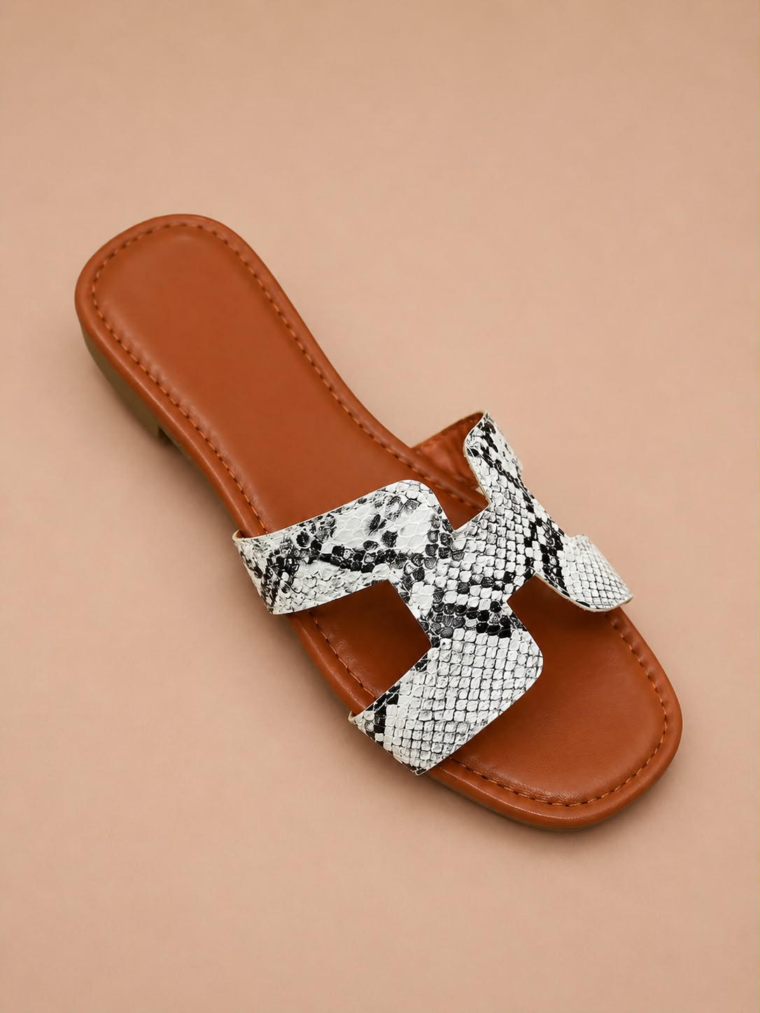 Hermes Women's Designer-Inspired H-Strap Flats