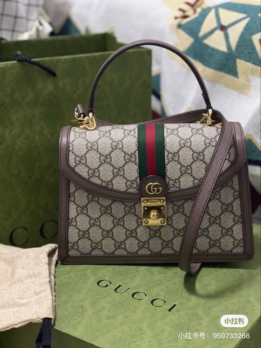 Introducing The Latest Gucci GG Ophidia Premium Quality Web Top Handle Bag