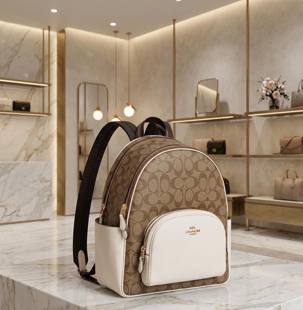 Introducing The Latest Coach Women’s Court Backpack 🎒 In Signature Canvas