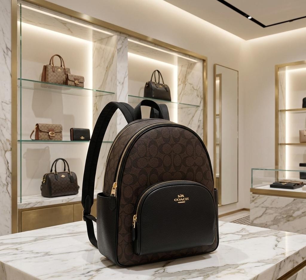 Introducing The Latest Coach Women’s Court Backpack 🎒 In Signature Canvas