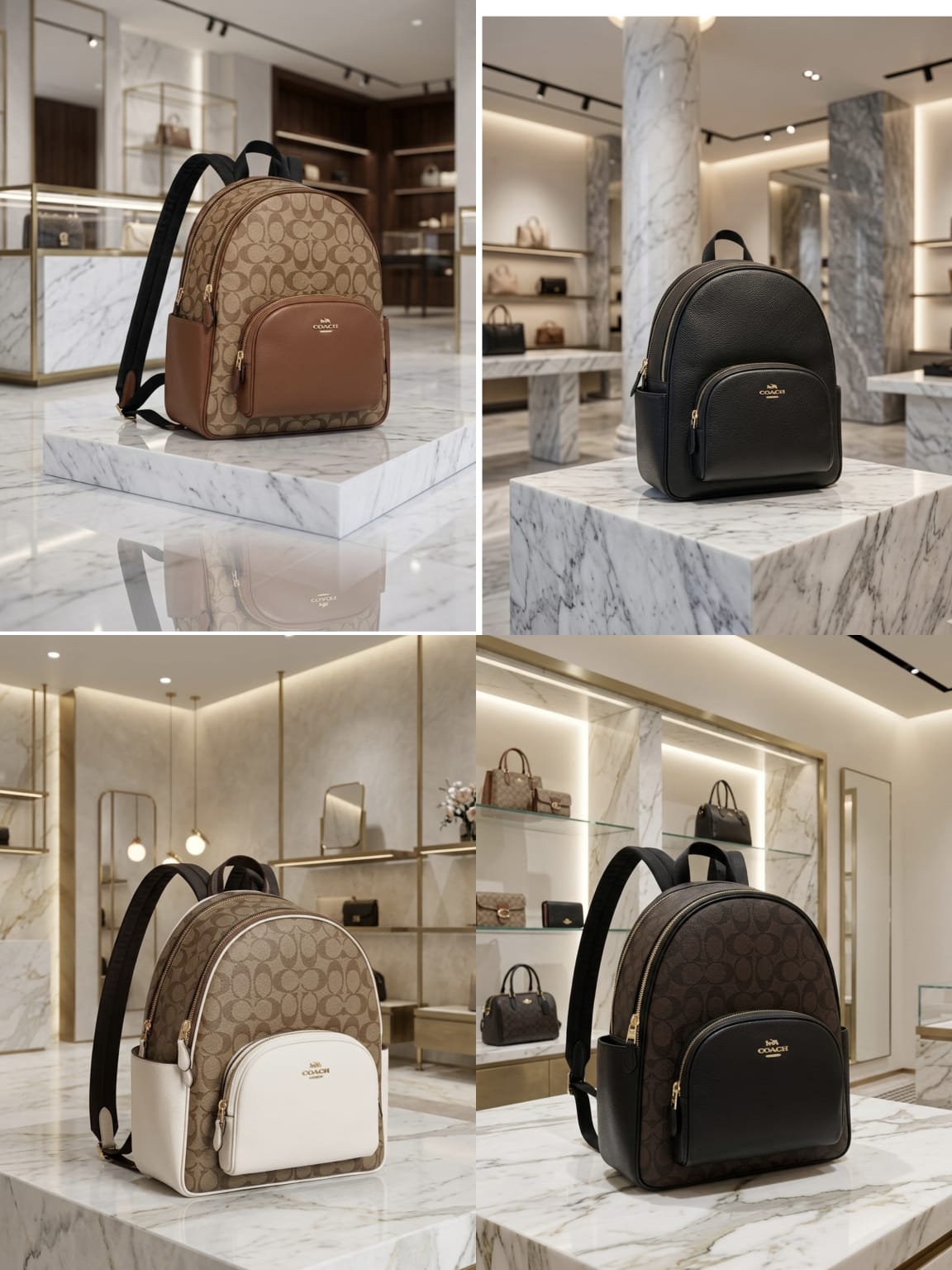 Introducing The Latest Coach Women’s Court Backpack 🎒 In Signature Canvas