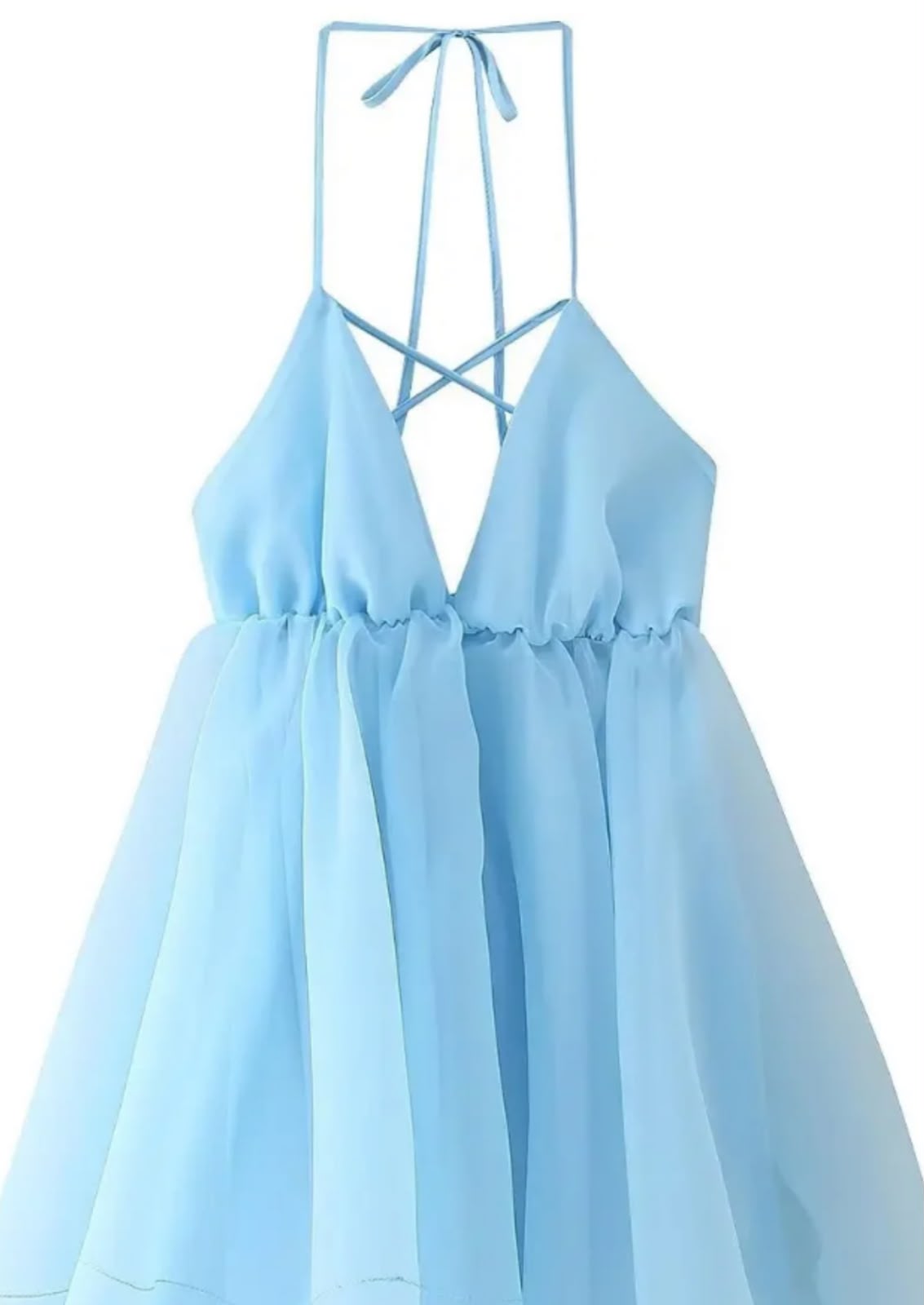 LUXURY PASTEL HALTER MINI DRESS 1007 ✨