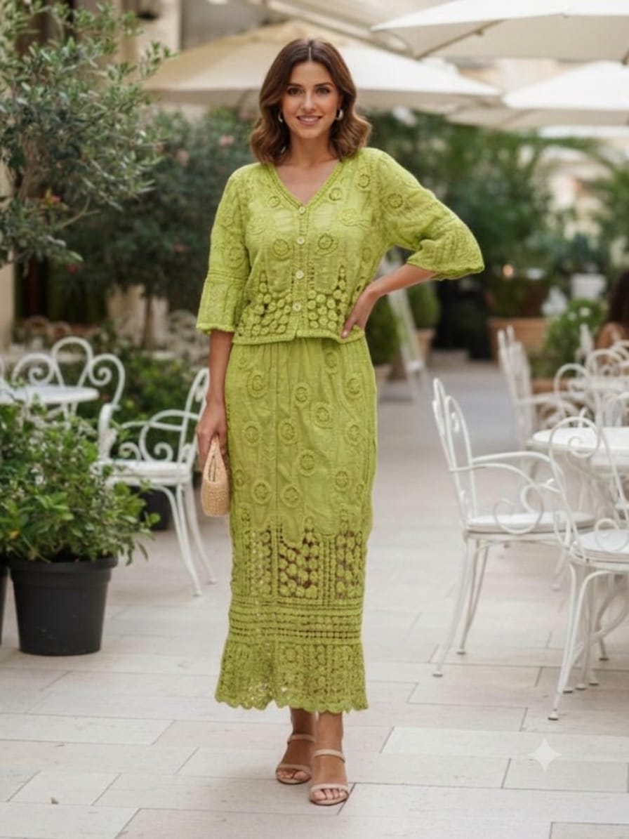 TIA LUXURY CROCHET CO-ORD SET 1007