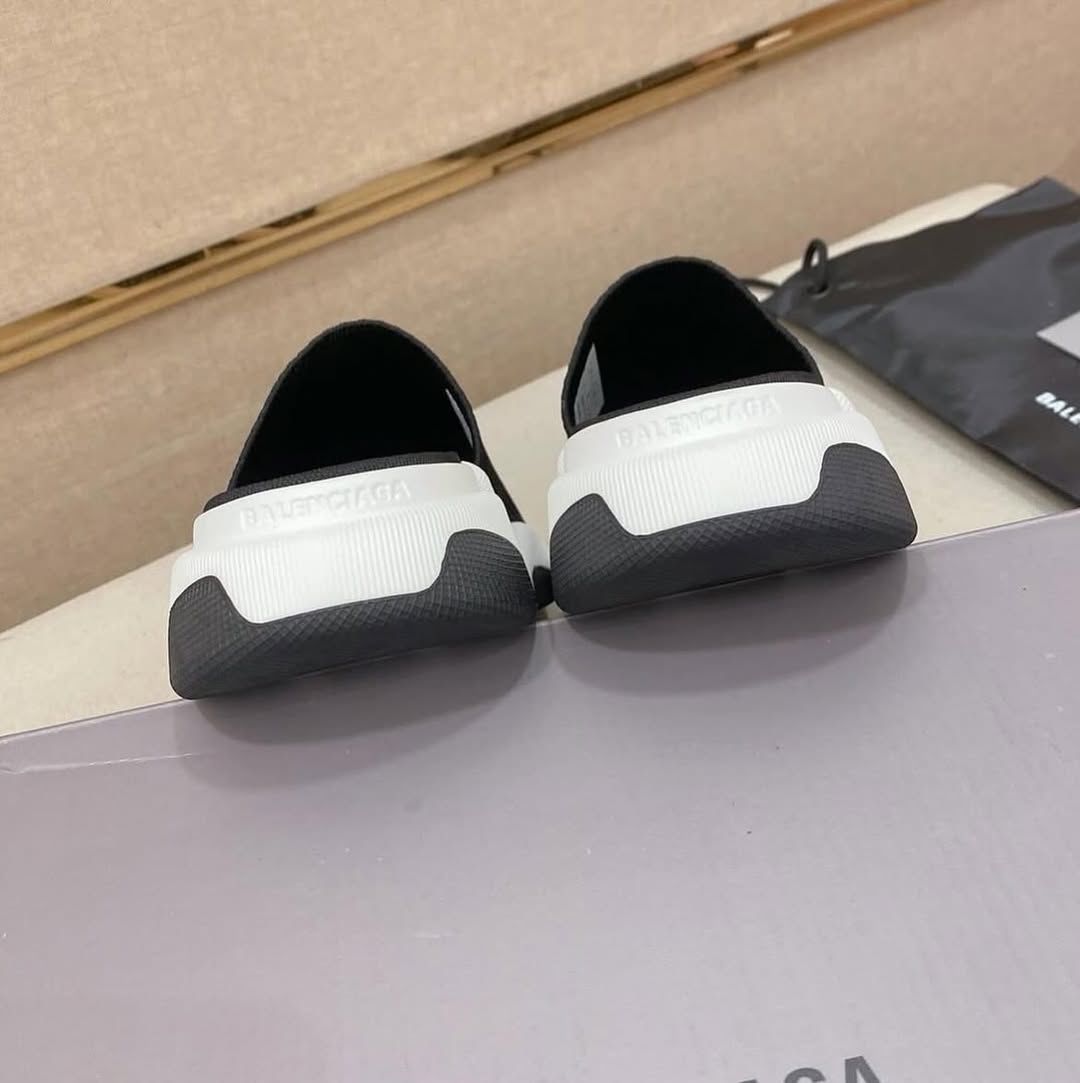 BLNCGA Speed 2.0 Recycled Knit Slide Mule White/Black