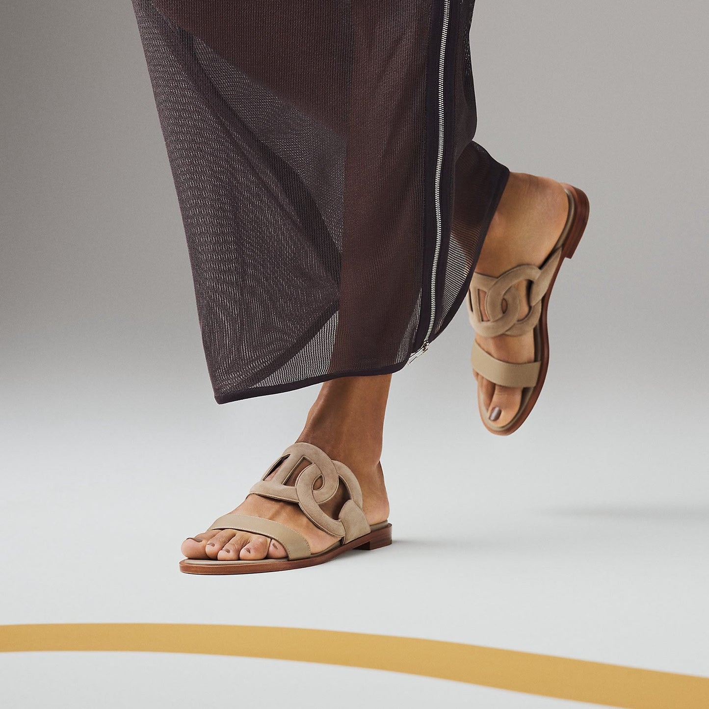 HERMES LAGUNE SUEDE SANDALS