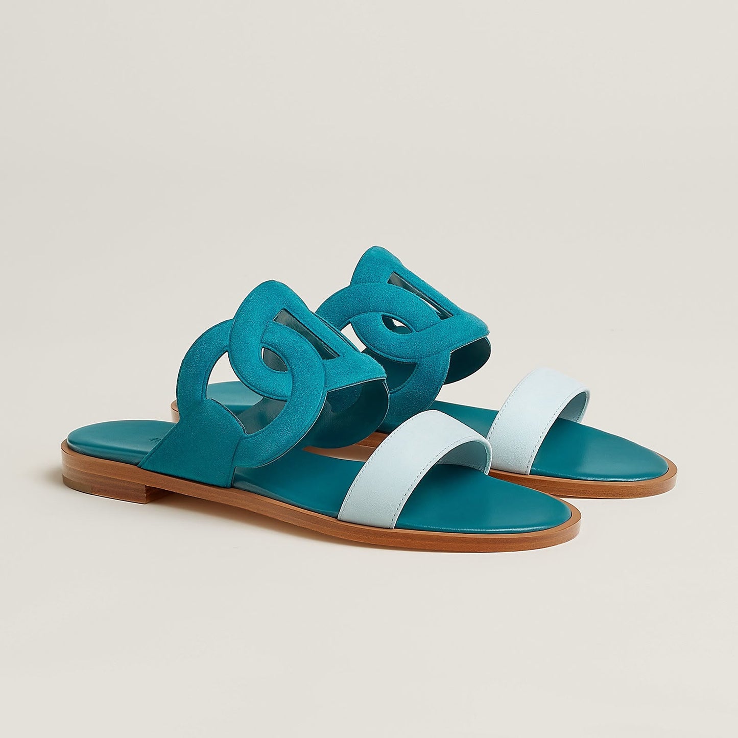 HERMES LAGUNE SUEDE SANDALS