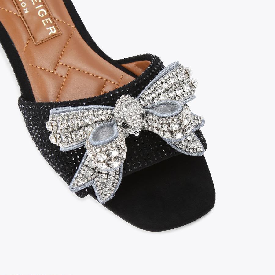 KURT GEIGER LONDON BOW FLAT SANDALS