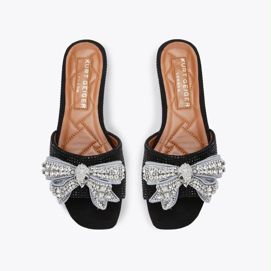 KURT GEIGER LONDON BOW FLAT SANDALS