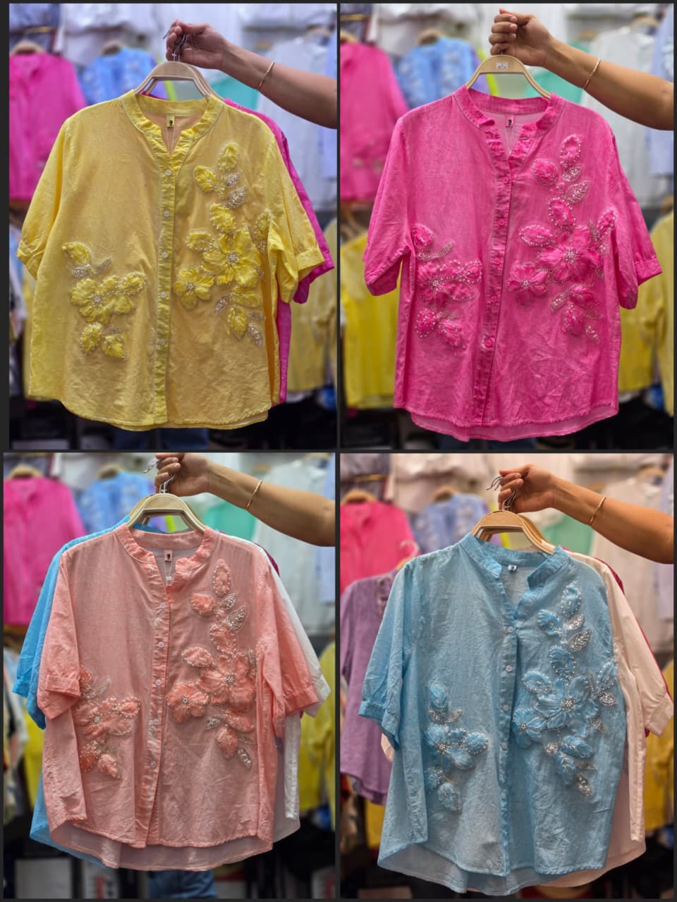 CORALIE LUXURY PATCH SHIRTS 1507