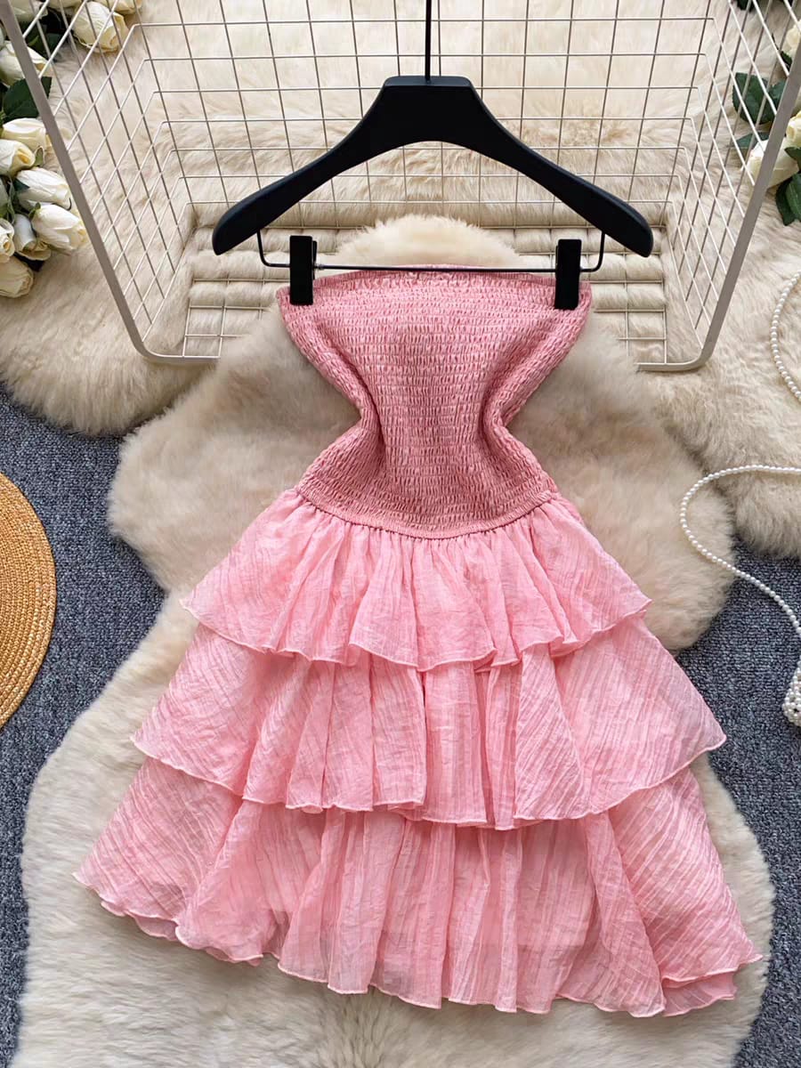 Singreiny Strapless Ruffles Ball Gown Dress
