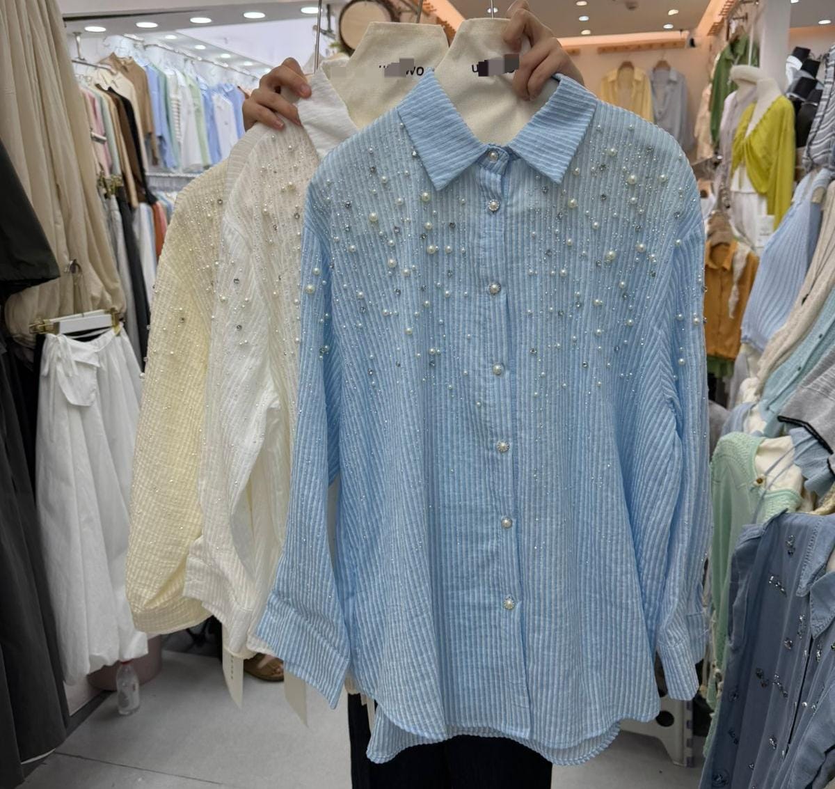 striped button-down shirt