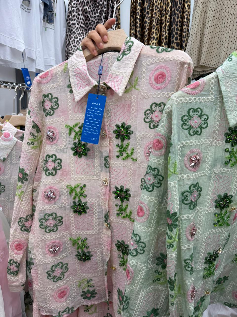 EXCLUSIVE EMBELLISHED AND EMBROIDERED SHIRT 2307