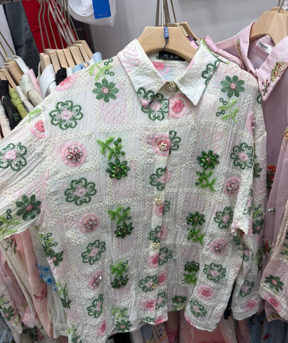 EXCLUSIVE EMBELLISHED AND EMBROIDERED SHIRT 2307
